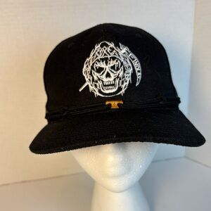 Findlay Moon Reaper Snapback Hat Black Grim Reaper Embroidered